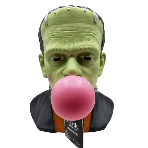 Martha Stewart LED Frankenstein Blowing Bubble Bust Spooky Halloween Decor NEW - Picture 1 of 11
